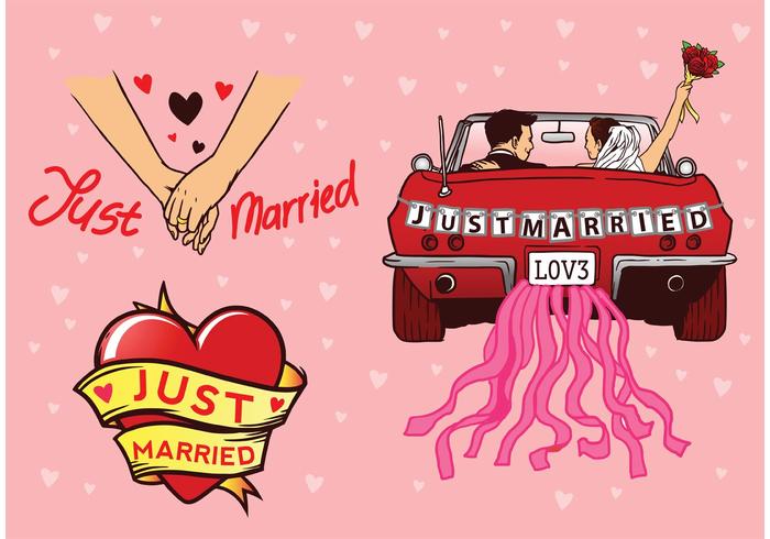 Just Married Vectors 