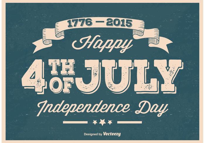 Old Vintage Independence Day Poster vector