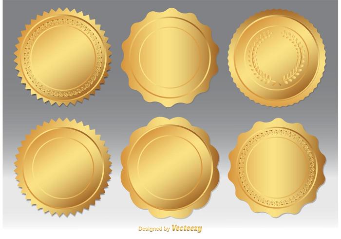 Gold Seal Vector Set