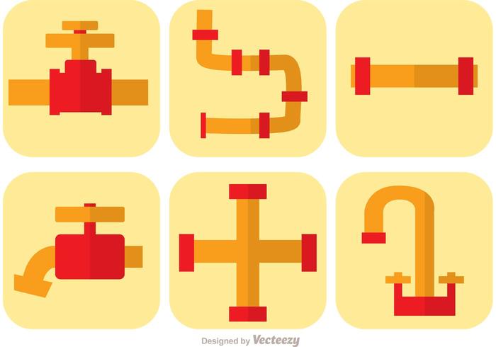 Sewer Pipe Icons Vector