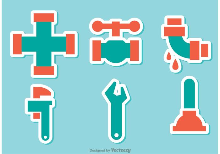 Sewer Pipe Sticker Vectors