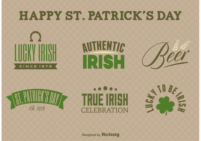 St. Patrick's Day Label Vectors