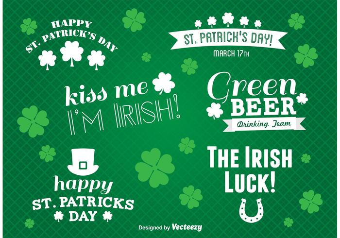 St. Patrick's Day Label Vectors