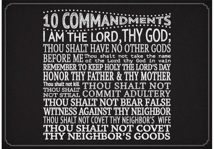 Free Vector 10 Commandments on ChalkboardFree Vector 10 Commandments on Chalkboard - Download Free Vector Art, Stock Graphics & Images