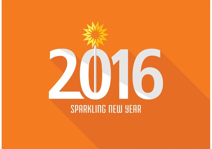 Free Creative New Year 2016 Vector Design