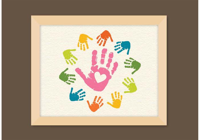 Libre de manos del niño Handprints vector