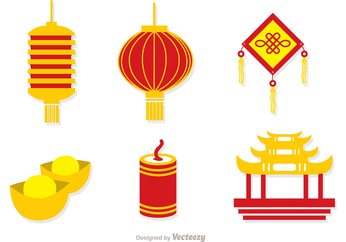 Download Chinese Lunar New Year Icons Vector - Download Free Vector ...