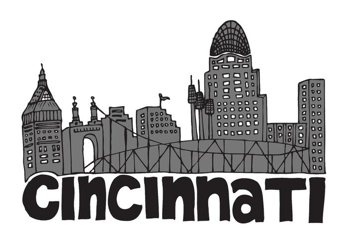 Free Cincinnati Skyline Vector