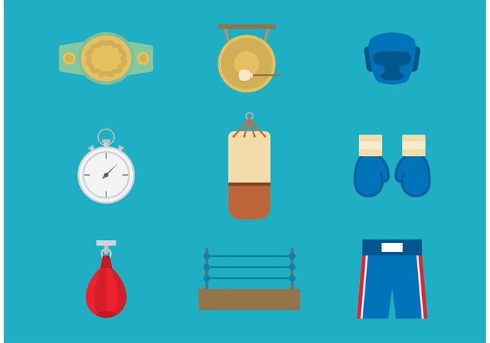 Antiguo tiempo de boxeo iconos vectoriales vector