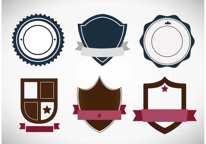 Classic Heraldic Badges and Label Vectors