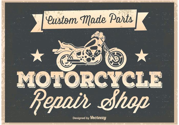 Vintage Motorcycle Poster