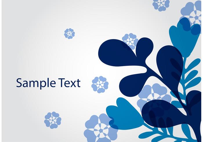 Blue Abstract Floral Vector Background