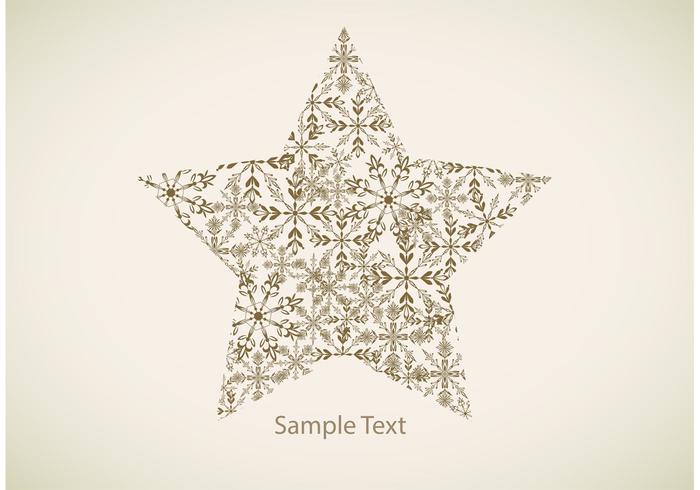 Snowflake Star Vector Background