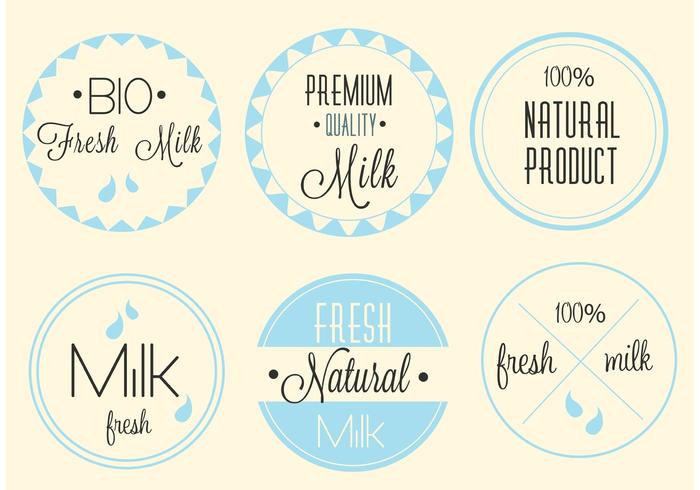 Free Vector Premium Milk Labels