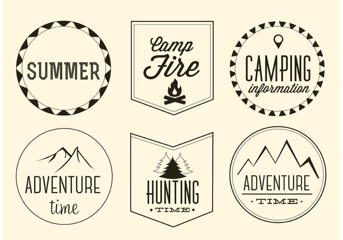 Free Vector Adventure Labels Set