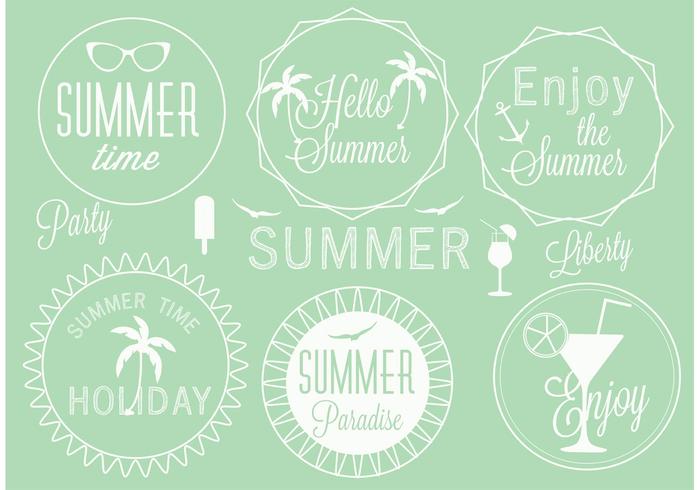 Free Vector Summer Label Set