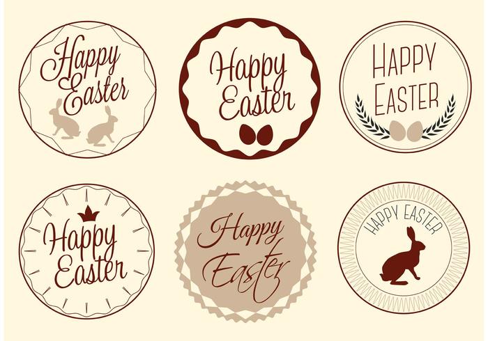 Free Vector Happy Easter Labels