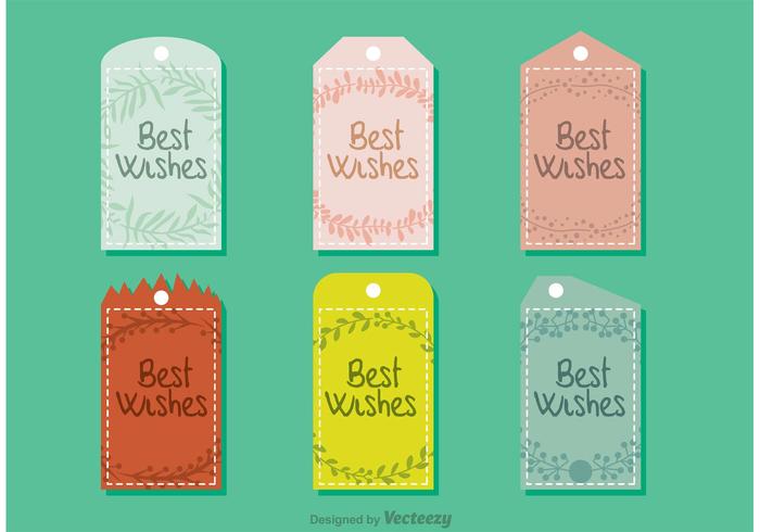 Best Wishes Tag Vectors