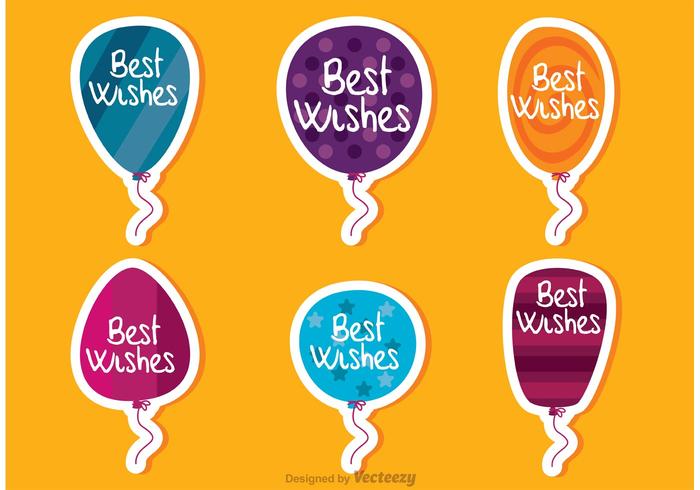 Best Wishes Balloon Vectors