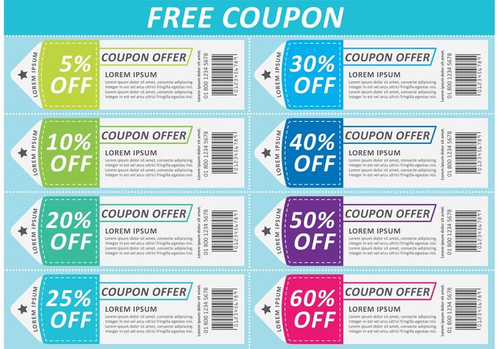 Scissors Coupon Vector Sheet