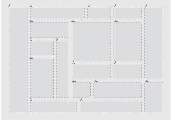 Tijeras cupón formas vectoriales vector