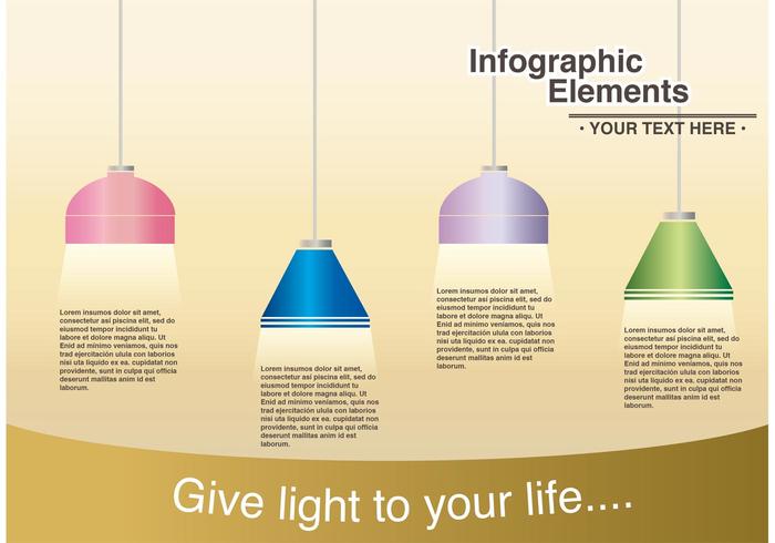 Vector Luminous Modern Chandelier Infographic