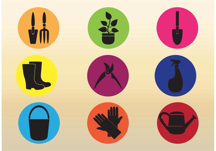 Gardening Tool Vector Icons