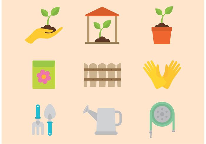 Jardinería Vector Iconos