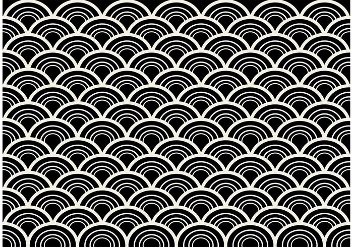 Black and White Seamless Abstract Pattern Vector