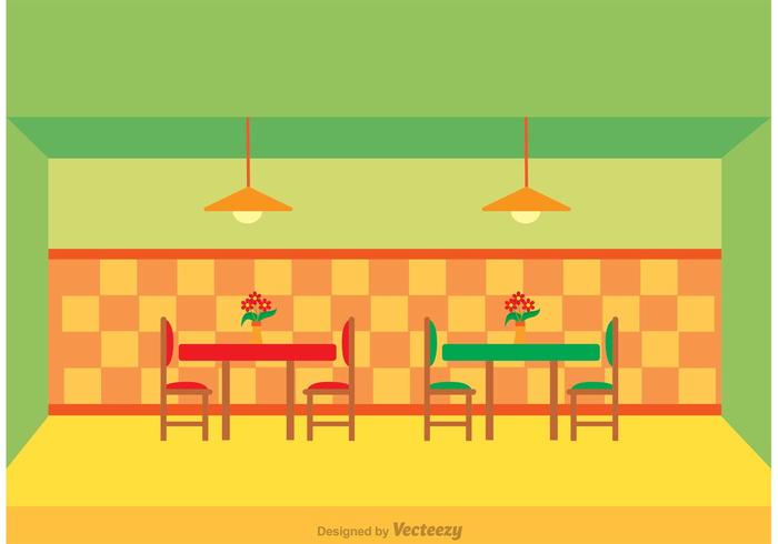 Restaurant Interior Vector