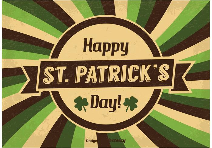 Ilustración del día de San Patricio del vintage vector