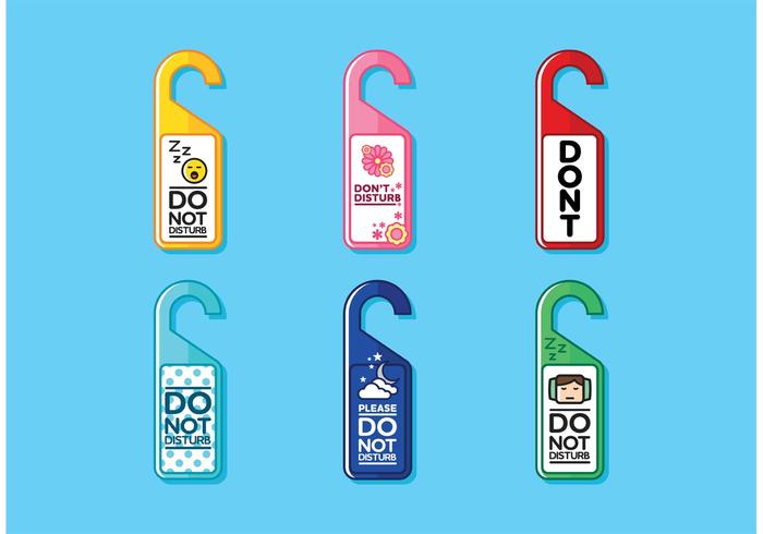 Do Not Disturb Door Hanger Vectors Do Not Disturb Door Hanger Vectors
