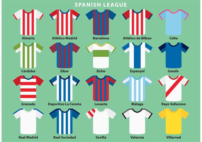 Spanish Sports Jersey Vectors