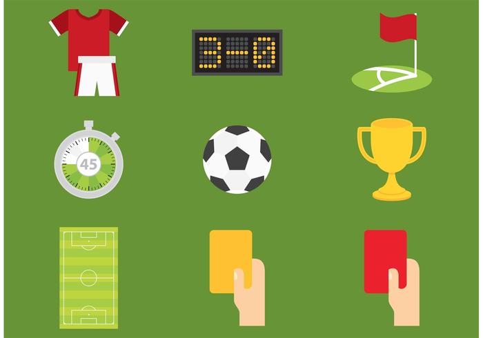 Iconos de vector de fútbol