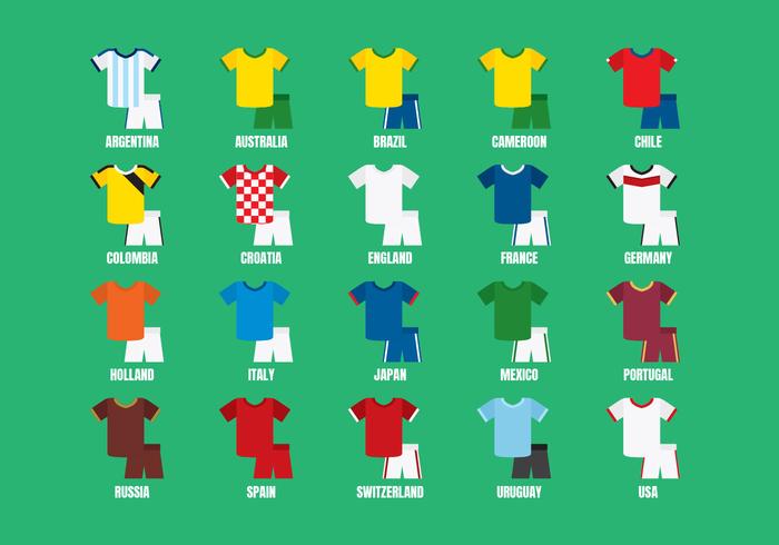 International Sport Jersey Vectors International Sport Jersey Vectors