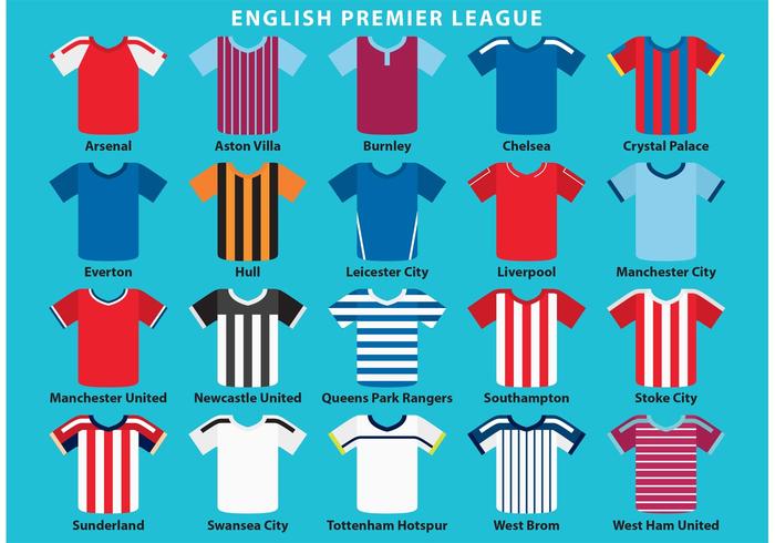 English Sport Jersey Vectors English Sport Jersey Vectors