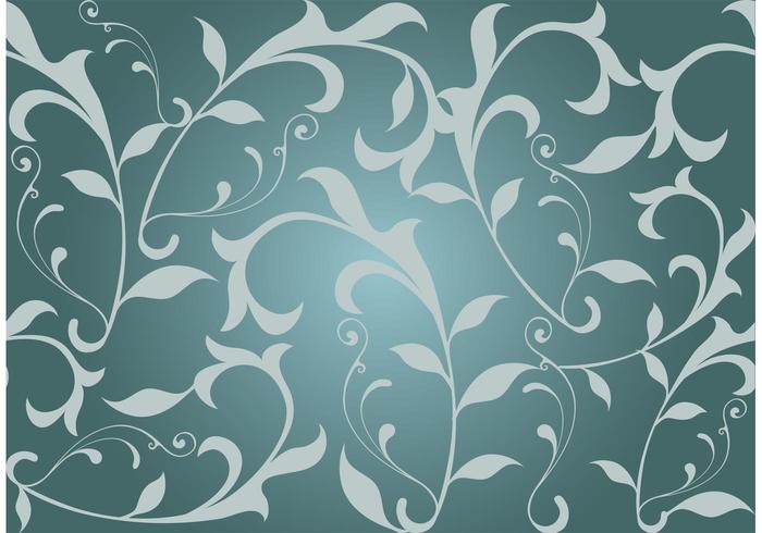 Seamless swirly vector de fondo floral