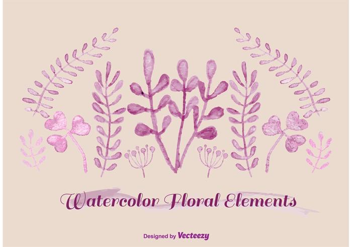 Watercolor Floral Vectors Watercolor Floral Vectors