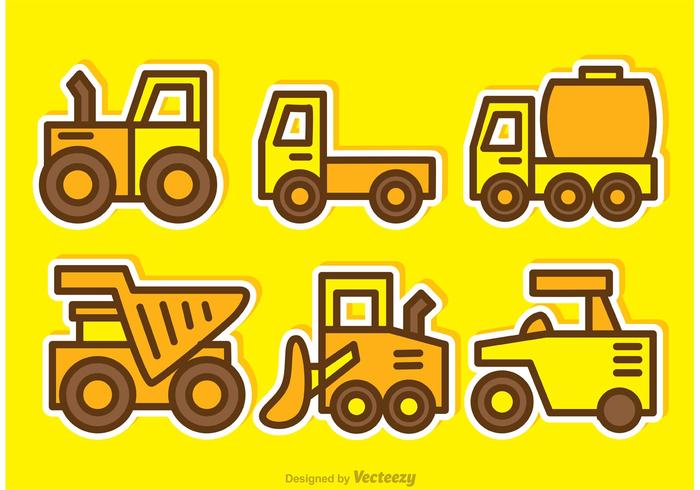 Cartoon Dump Trucks Vectors