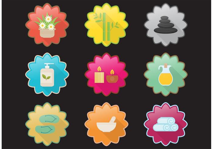 Vector Spa Glow Icons Vector Spa Glow Icons