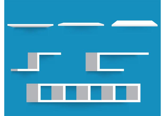 Free Vector 3D Shelves