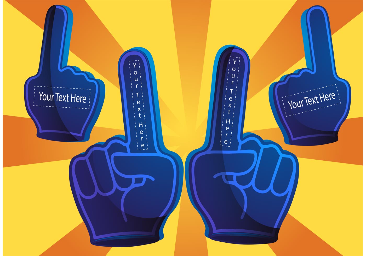 1 Foam Finger Vectors 87177 Vector Art at Vecteezy