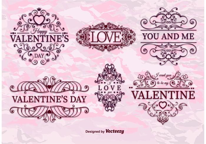 Valentine Retro Frame Vectors