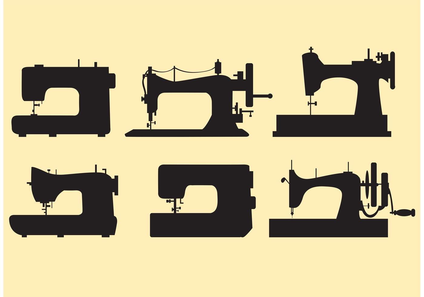 Set Retro Sewing Machine Vectors 87199 Vector Art at Vecteezy