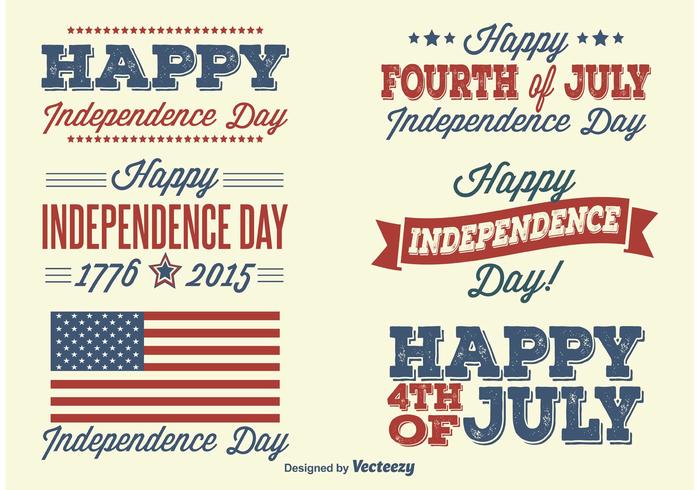 Independence Day Labels vector