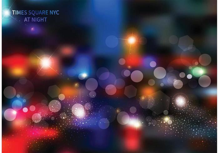 Free Times Square At Night Vector Background