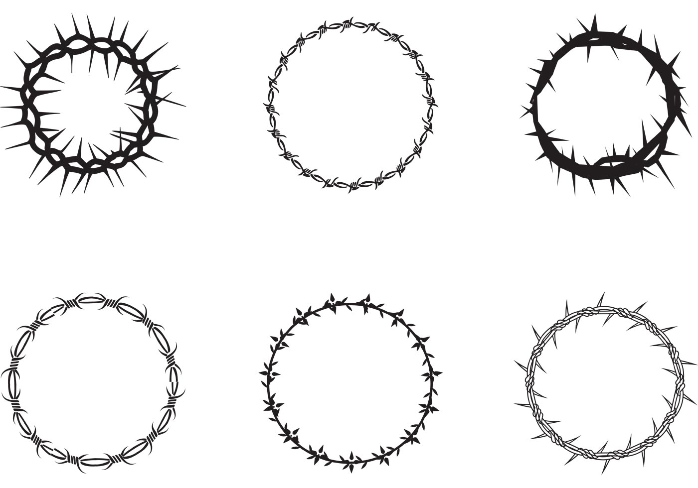 Download Free Crown Of Thorns Vector Pack - Download Free Vector ...