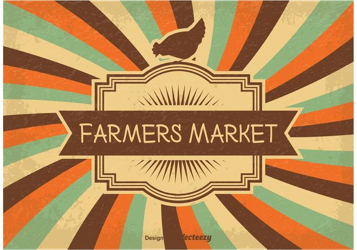 Vintage Farmers Market Ilustración vector