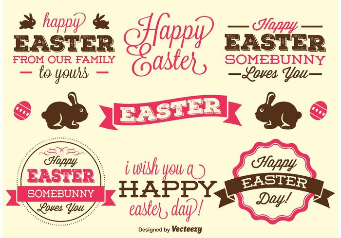 Easter Labels vector