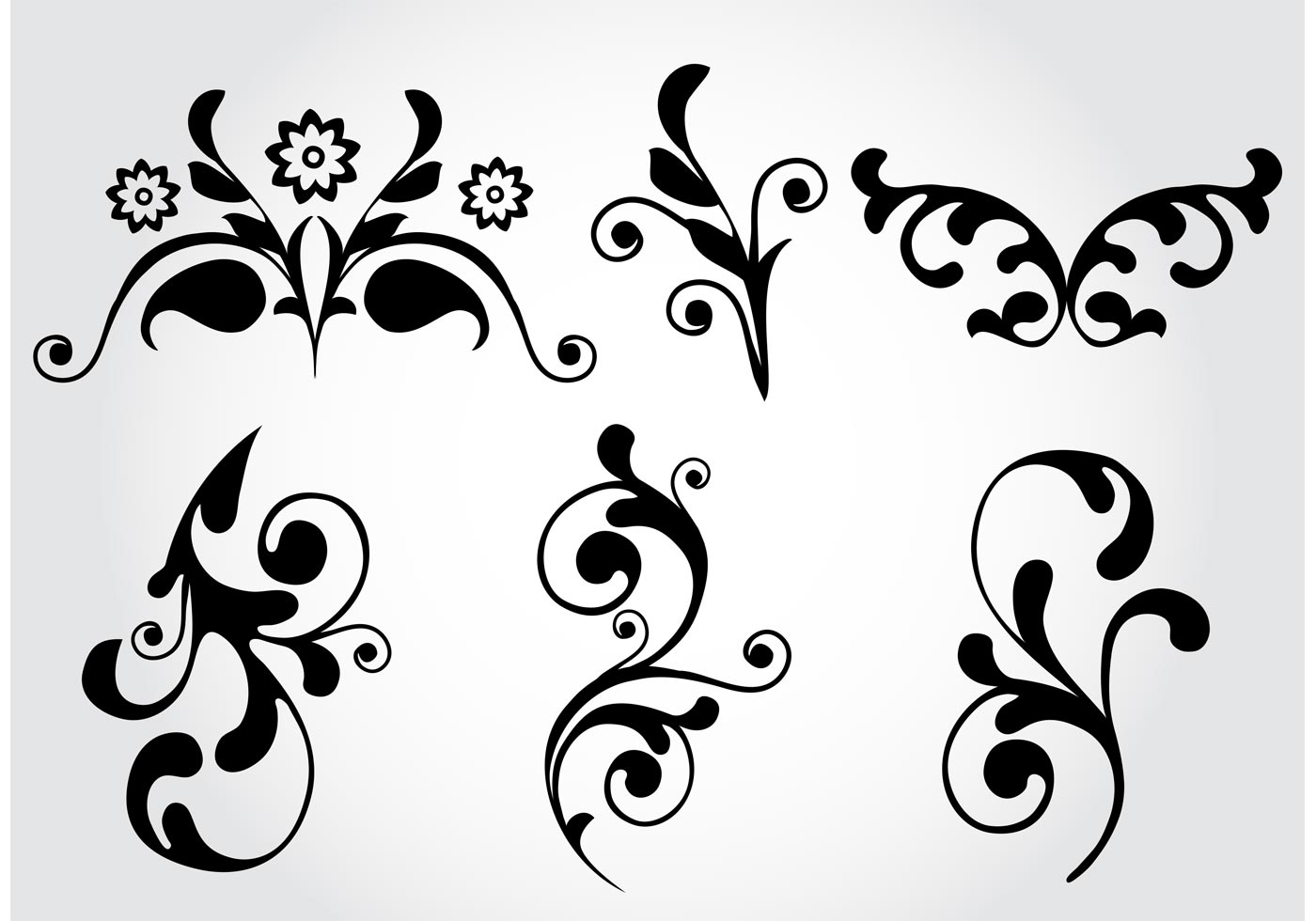 Floral Flourish Vector Elements 87327 Vector Art At Vecteezy